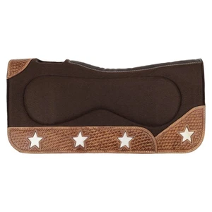 Showman 31" x 32" Cosmic Hide Contoured Felt Saddle Pad - Imagen 1 de 2