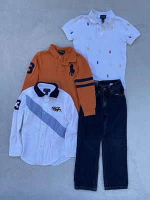 Polo Ralph Big Double Pony para niños Polo/Jeans ajustados talla 5 Lote de 4 Foto 1 de 4