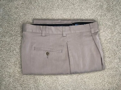 Pantalón Reaction Kenneth Cole gris medio plisado delantero para hombre 36 X 29 Foto 1 de 4