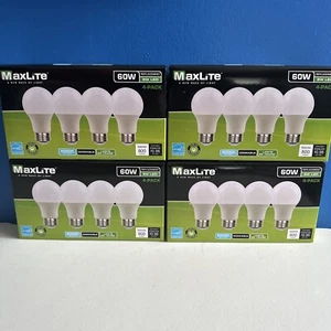 16 LED Light Bulb Maxlite Dimmable 8W Daylight A19 60W replacement 5000K E26 - Picture 1 of 4