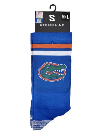 Florida Gators Crew Socks High Quality Premium Athletic Wear Strideline Cover