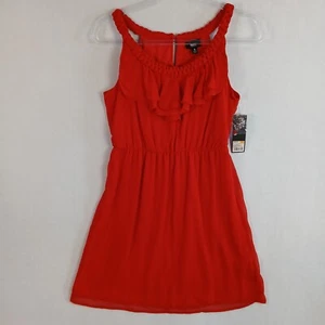 Mossimo Women's Sleeveless Ruffle Mini Dress Size S Red NWT - Picture 1 of 16
