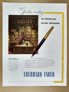 1946 Eberhard Faber No. 1 Ballpoint Pen vintage print Ad - Picture 1 of 1