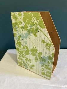 Vintage Mid-Century Printed Wooden File Holder - Picture 1 of 6