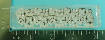 PATCHWORK SQUARES and STARS Border Acrylic Stamp by Provo Craft - Image 1 of 2