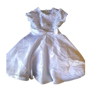 Bon i Bon Kids Floral Girls White Glittered Dress Size 8 - Picture 1 of 2