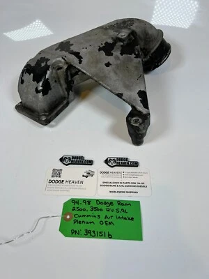 Dodge Ram 2500 3500 1994-1998 12 V 5,9 L Cummins admisión de aire plenum 3931516 fabricante de equipos originales Foto 1 de 4