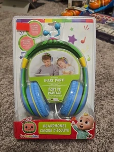 CoComelon Kids Toddler Wired Over-the-Ear Headphones, Volume Control Tangle Free - Picture 1 of 2