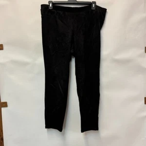 Karen Kane Women Plus 3X Black Faux Suede Velvet Leggings Pants NWT BI75 - Picture 1 of 4