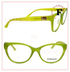 VERSACE Couture Lime Green Glitter Greco VE3193 Eyeglasses 3193 Optical 52mm