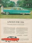 1955 Lincoln Automobile Car Capri Sedan Coupe For 1956 Unmistakably Print Ad