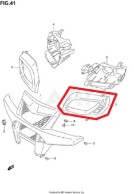 SUZUKI KING QUAD 450 500 700 750 LH HEADLIGHT BLACK PLASTIC COVER TRIM BEZEL NEW Foto 1 de 2