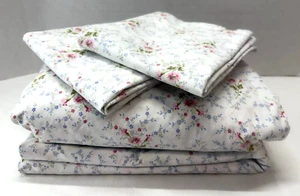 Ralph Lauren Spring Floral Pink Roses Sheet Set Cottage Core - Picture 1 of 19