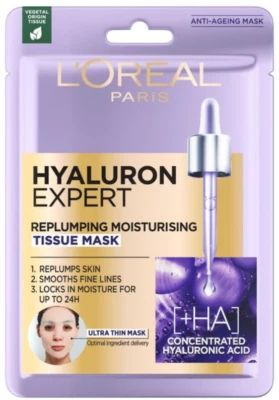L'Oreal Hyaluron Experte Auffüllende Gewebemaske Ultra Dünn 28g Bis Zu 24 Std - Bild 1 von 3