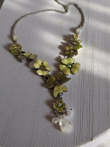 Collier vintage soirée élégant en strass et perles - Bild 1 von 1