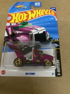 NEW Hot Wheels Rig Storm Purple #110 110/250 - 2025 X-Raycers Treasure Hunt - Image 1 of 2