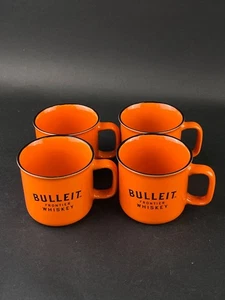 Bulleit Bourbon Frontier Whiskey Orange Keramik Tasse Becher 4 Stück NEU - Bild 1 von 8
