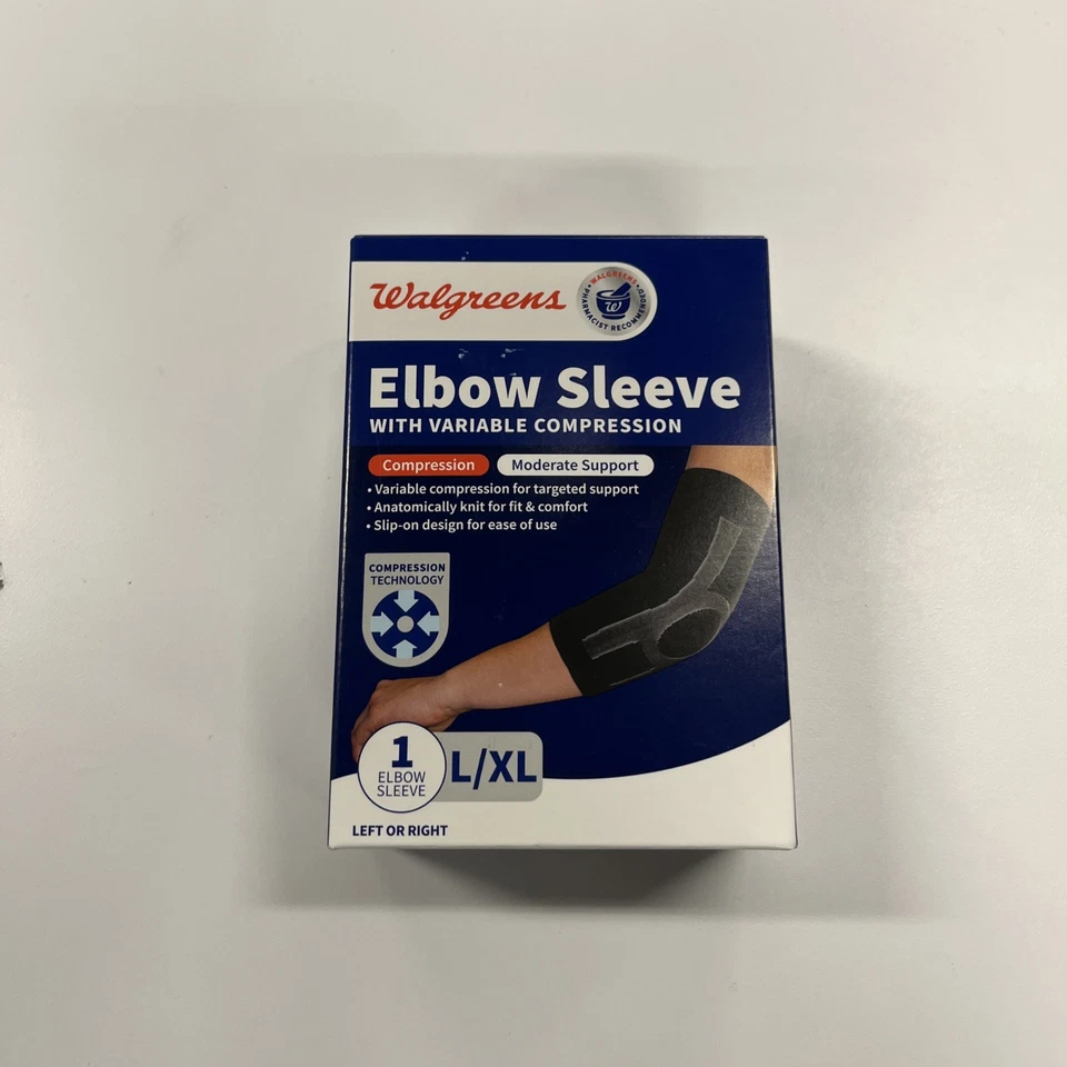 Walgreens Elbow Sleeve With Variable Compression Moderate Support Size L-xl