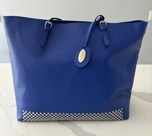 Furla Tasche Echtleder blau und silber Nieten mit Staubbeutel - Bild 1 von 13