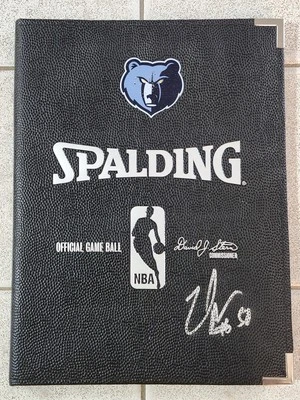 Carpeta negra firmada por Spalding NBA Memphis Grizzlies Zach Randolph certificado de autenticidad autografiada Foto 1 de 4