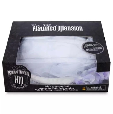 Velo Mansión Embrujada Disney con Brillante Corona de Flores Novia Halloween Gótico Foto 1 de 4