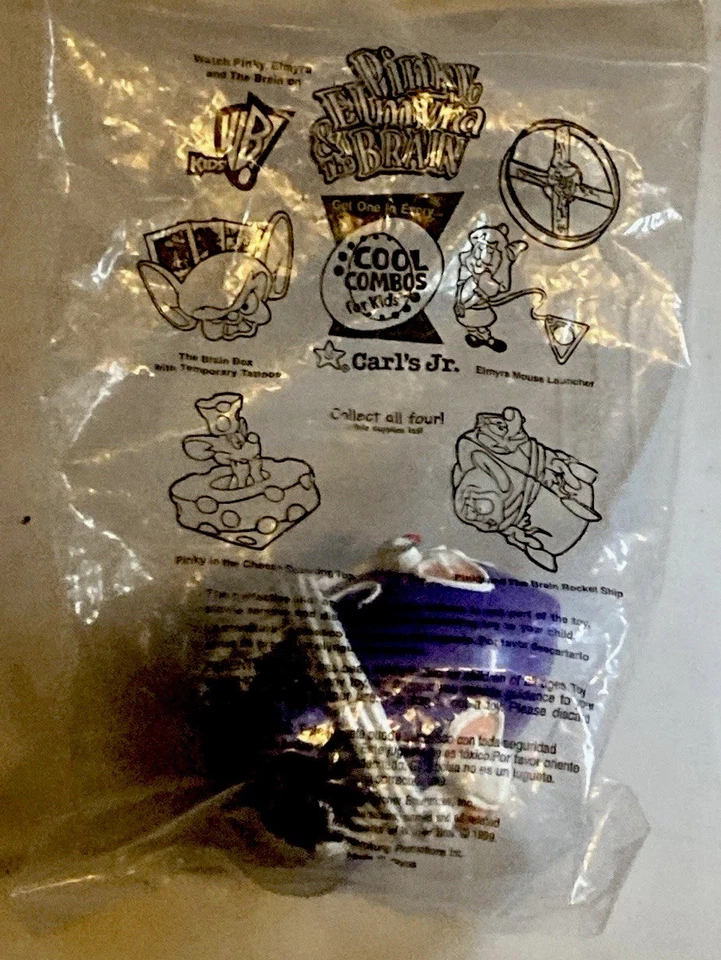 Rocket Ship - 1999 Pinky, Elmyra y el cerebro - Carls Jr Juguete de comida para niños Foto 1 de 1