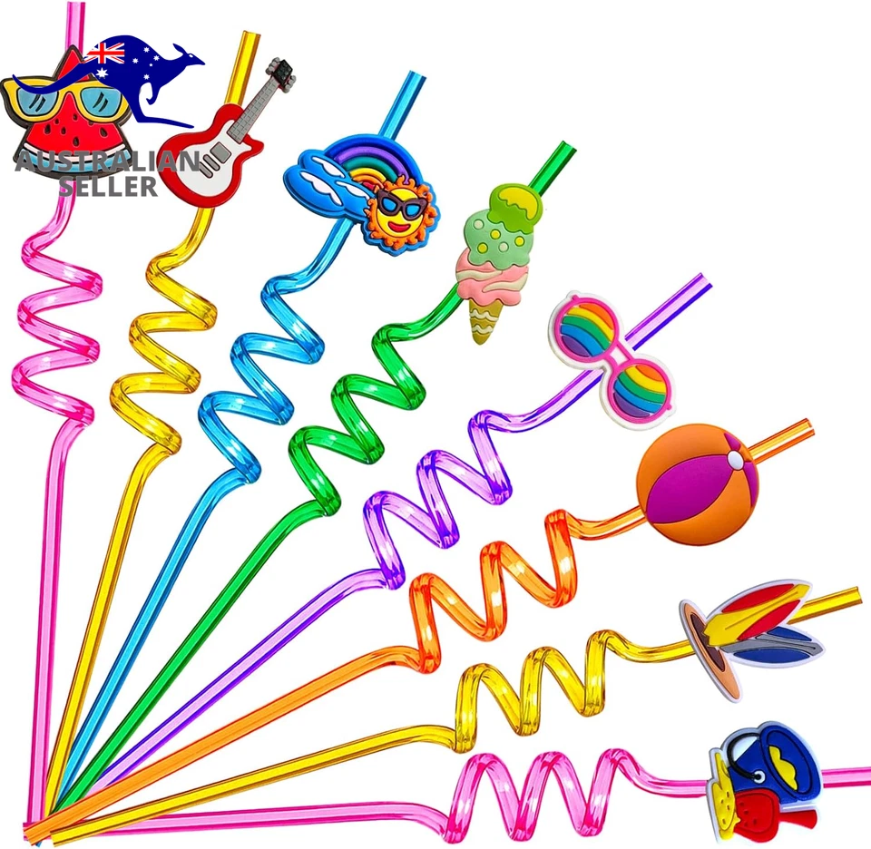 24 Summer Pool Drinking Straws for Kids, Pool Party Decorations Supplies, Pool P - image 1 of 4