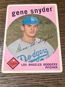 1959 Topps #522 Gene Snyder RC VG - Free Shipping - Picture 1 of 2