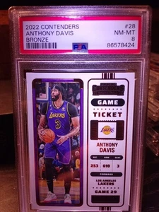 2022 Panini Contenders Anthony Davis #28 Bronzo PSA 8 Lakers Knicks - Foto 1 di 2