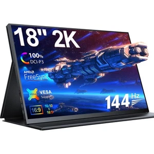 18 Zoll 2K 144Hz Gaming Monitore Tragbarer Monitore Für Steam Deck Xbox Handy PS - Bild 1 von 10