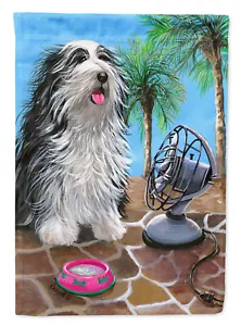 Bearded Collie Cool Summer Flag Canvas Large House Size PPP3019CHF - Picture 1 of 4
