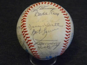 1981 New York Yankees AL Champs Team Signed Baseball 25 SIG Jackson,Winfield JSA - Picture 1 of 9