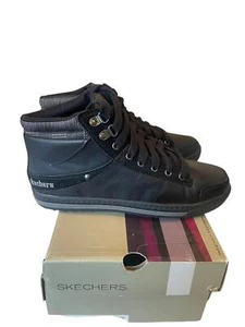 Skeckers Men Vintage Mid Sneakers Mid Black 47972 Size 8 - Picture 1 of 5