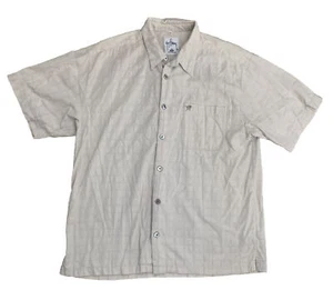 Guy Harvey AFTCO Bluewater Shirt Herren XL Beige Fisch Print Kurzarm - Bild 1 von 8