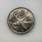 1947 'Maple Leaf' King George VI Canada Silver 25 Cent Coin (5.83 Grams .800)