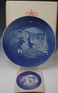 BING AND GRONDAHL JULE 1980 WEIHNACHTEN REH FAMILIE SAMMLERPLATTE NEU IM KARTON - Bild 1 von 7