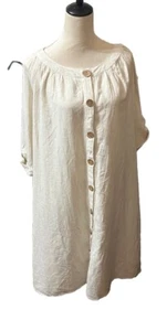 mlle gabrielle Tan Tunic Midi Dress 3/4 Roll Tab Sleeve size 2X - Picture 1 of 2