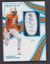 Hendon Hooker 2023 Panini Immaculate Collegiate Logo Shoe 2/2 Super Rare