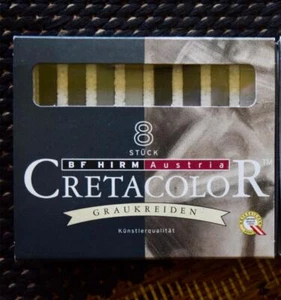 (2) NEW CretaColor 8 Grey Chalk Sticks 485 08 SET ARTIST SUPPLIE Free shipping - Picture 1 of 4