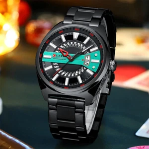 Hot New - CURREN 8403 Men's Waterproof Calendar Steel Band Business Quartz Watch - Picture 1 of 38