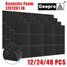 Geepro 24Pcs Acoustic Panels Tiles Studio Sound Proofing Insulation Foam