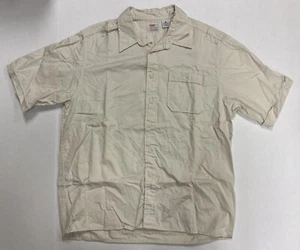 Levi’s Dry Goods Vintage Short Sleeve White Button Up Shirt Size Large - Picture 1 of 4