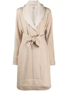 NEW WOMENS UGG DUFFIELD II OATMEAL HEATHER SHAWL COLLAR SOFT ROBE - BATHROBE SM - Picture 1 of 9