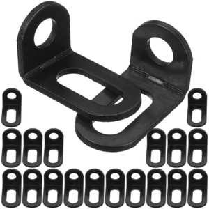 20 Pcs L-Shaped Shelf Corner Black Shelf Brackets - Picture 1 of 12