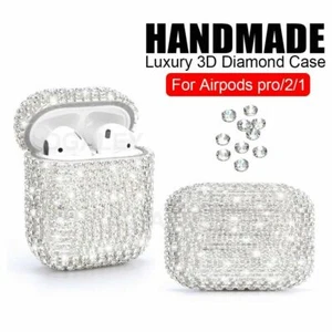 Für Apple Airpods Pro 1/2 Luxus Diamant Bling Glitzer Schutzhülle PC Case Cover - Bild 1 von 11