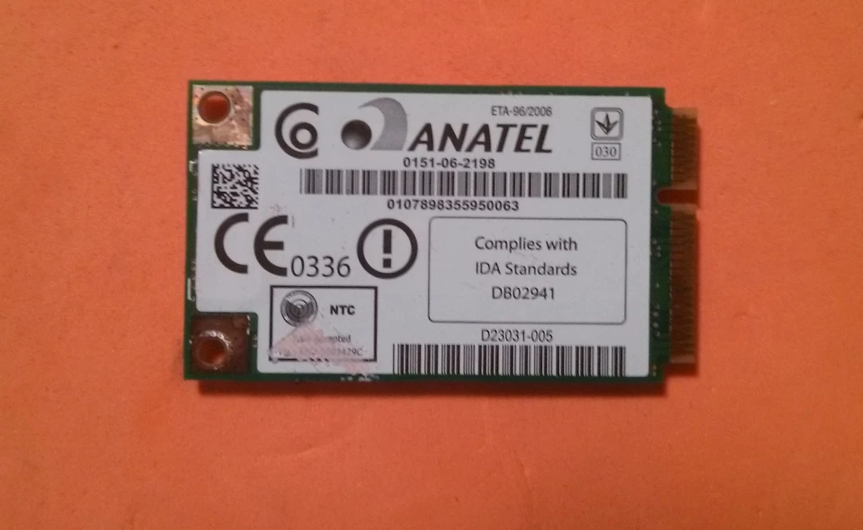 Modul Wifi Sony Vaio VGN Fz 31 VGN FZ21 Pcg 392M Pcg 3A1M Pcg 381M - Bild 1 von 1