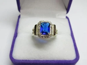 Vintage russischer Sterling Silber 925 Ring Gold 375 9K, Damenschmuck Größe 6 - Bild 1 von 7