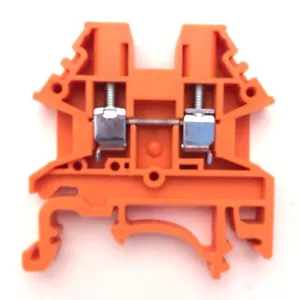 DIN Rail Terminal Blocks 100 Quantity DK2.5N-OR Orange Dinkle 12AWG 20A 600V - Picture 1 of 3