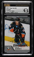 2020-21 Upper Deck AHL Star Rookies Trevor Zegras #152 CSG 9.5 Mint Plus Auto
