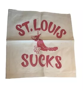 St. louis S**ks Banner Flag Anti St. Louis Cardinals Logo 14" x 14" - Picture 1 of 6